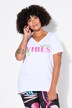 T-shirt, A-lijn, GOOD VIBES-motief