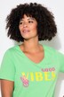 T-shirt, A-lijn, GOOD VIBES-motief