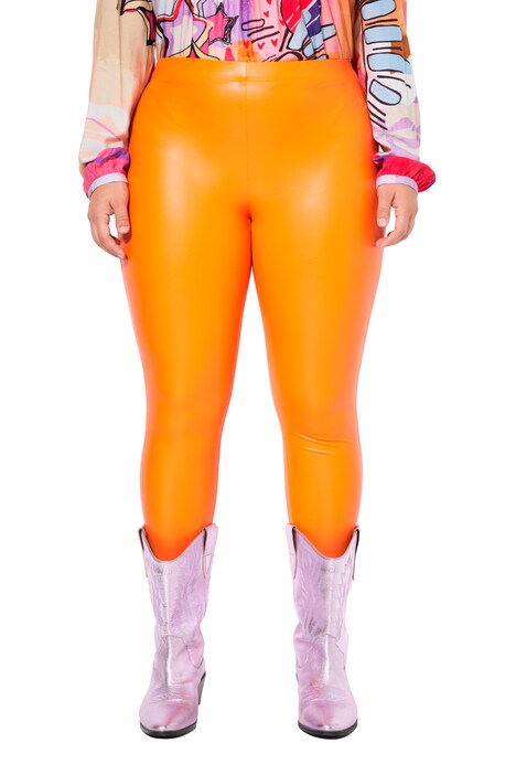 Legíny, kožený vzhled, Skinny střih