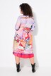Vestido, forma en A, estampado por toda la prenda, manga larga