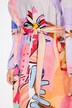 Vestido, forma en A, estampado por toda la prenda, manga larga