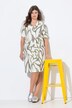 Musseline Kleid, V-Ausschnitt, 1/2 Arm