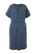 Žerzejové šaty, A střih, tunikový výstřih, krátké rukávy