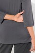 T-shirt avec imprimé métallique, col bénitier et manches 3/4