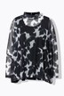 Net-bluse, oversized, mønster, uigennemsigtig top