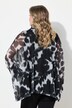Net-bluse, oversized, mønster, uigennemsigtig top
