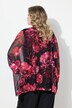 Net-bluse, oversized, mønster, uigennemsigtig top