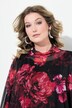 Net-bluse, oversized, mønster, uigennemsigtig top