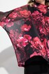 Net-bluse, oversized, mønster, uigennemsigtig top