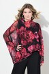 Net-bluse, oversized, mønster, uigennemsigtig top