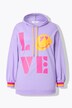 Hoodie, LOVE SMILEY motiv, hættetrøje