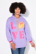 Hoodie, LOVE SMILEY motiv, hættetrøje