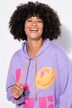 Hoodie, LOVE SMILEY motiv, hættetrøje
