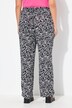 Pantalon à enfiler Rose en crêpe. Jambe large et taille élastique