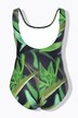 Costume da bagno senza coppe con scollo rotondo