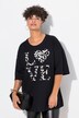 T-skjorte, oversized, leopard LOVE-statement