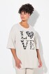 T-skjorte, oversized, leopard LOVE-statement