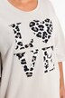 T-skjorte, oversized, leopard LOVE-statement