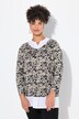 Maglione 2-in-1 dal taglio svasato con maglia fine a fiori e inserto a blusa