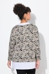 Maglione 2-in-1 dal taglio svasato con maglia fine a fiori e inserto a blusa