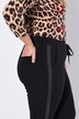 Broek, crincle-materiaal, zijstrepen, elastische tailleband
