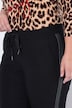 Broek, crincle-materiaal, zijstrepen, elastische tailleband