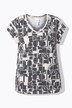 T-shirt, soleil, col en V, manches courtes, coton bio