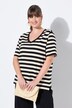 T-shirt, rayures, col en V, manches courtes, coton bio