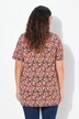 Cutout Floral Print Short Sleeve Knit Tunic