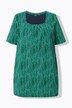T-shirt long, motifs petits points, décolleté carré et manches courtes, coupe évasée