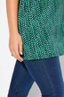 T-shirt long, motifs petits points, décolleté carré et manches courtes, coupe évasée