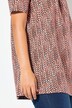 Longshirt, Punkte, A-Linie, Carree-Ausschnitt, Halbarm