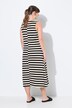 Robe midi, rayures, col en V, sans manches, coton bio
