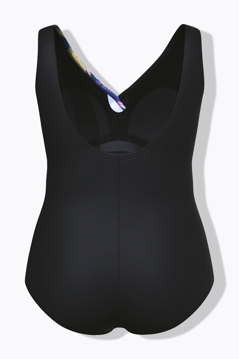 Maillot de bain à bonnets souples, effet drapé et motif feuilles, matière recyclée