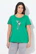 T-shirt, papegøje, klassisk, rund hals og halværmer