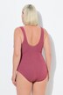 Maillot de bain, bonnets souples et décolleté carré, matière texturée petits carreaux