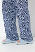 Pantalon Rose en crêpe. Jambe large, taille élastique