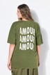 Oversized shirt, acid washed, AMOUR-print op de rug