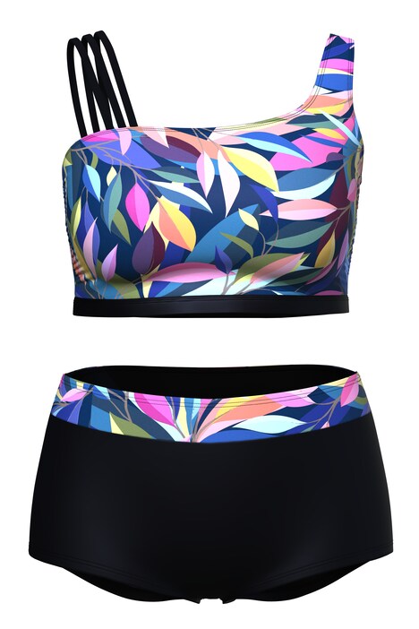 Bikiny, lístky, měkké košíčky, trojité ramínko, recyklovaný materiál