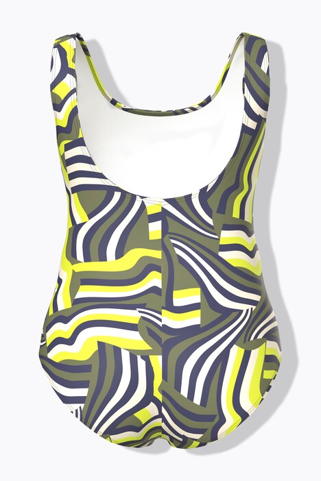 Badedragt, grafisk print, uden softcups