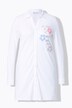 Jerseybluse, A-form, 3D-blomster, lange ærmer