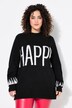 Pullover, HAPPY-statement, lange ballonærmer