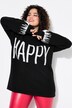 Pullover, HAPPY-statement, lange ballonærmer