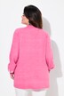 HAPPY inscription sweater with large balloon sleeves