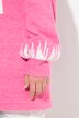 HAPPY inscription sweater with large balloon sleeves