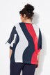 Wave Stripe Short Sleeve Chiffon Tunic