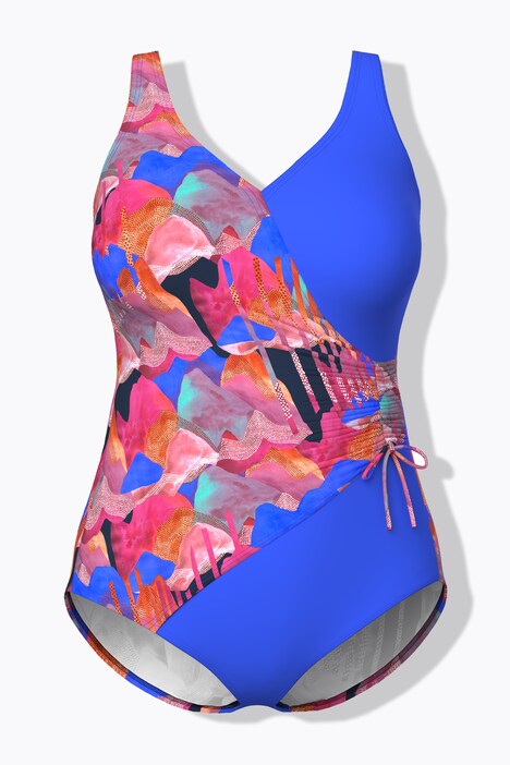 Maillot de bain à bonnets souples, décolleté esprit cache-cœur, matière recyclée