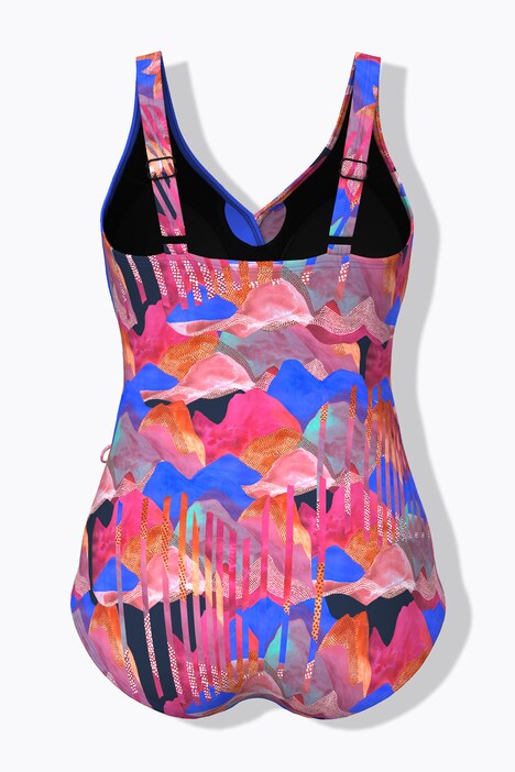 Maillot de bain à bonnets souples, décolleté esprit cache-cœur, matière recyclée