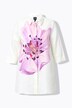 Linnen blouse, bloemen, A-lijn, overhemdkraag, 3/4-mouwen