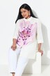 Linnen blouse, bloemen, A-lijn, overhemdkraag, 3/4-mouwen